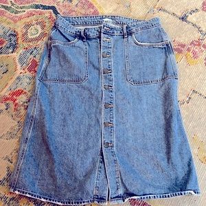 Old Navy button up Modest denim jean skirt